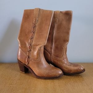 Vintage leather cowboy boots